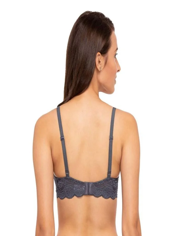 Triumph Triumph Full Cup Padded Non Wired Bra with Lace Detail(110I492 PN_Dolphin Gray_34C)
