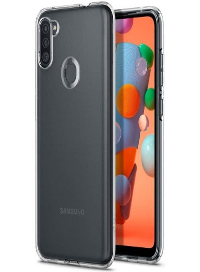 جراب من السيليكون المرن النحيف من مادة TPU لهاتف Samsung Galaxy A11 شفاف - Image 3