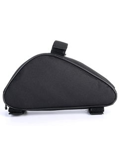 Generic Bike Triangle Frame Bag Bicycle Cycling Storage Top Tube Front Pouch Saddle Bag for Road Mountain Bikes Adjustable Velcro Straps Water Resistant Polyester Zippered Pocket for Phone Wallet Keys Tools  - Image 3