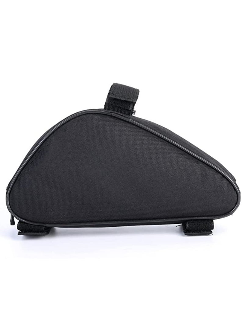 Generic - Bike Triangle Frame Bag Bicycle Cycling Storage Top Tube Front Pouch Saddle Bag for Road Mountain Bikes Adjustable Velcro Straps Water Resistant Polyester Zippered Pocket for Phone Wallet Keys Tools - Image 1