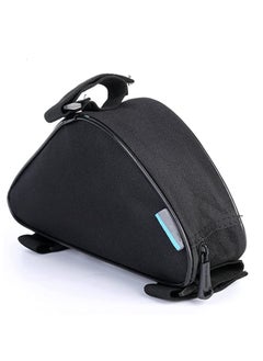 Generic Bike Triangle Frame Bag Bicycle Cycling Storage Top Tube Front Pouch Saddle Bag for Road Mountain Bikes Adjustable Velcro Straps Water Resistant Polyester Zippered Pocket for Phone Wallet Keys Tools  - Image 4