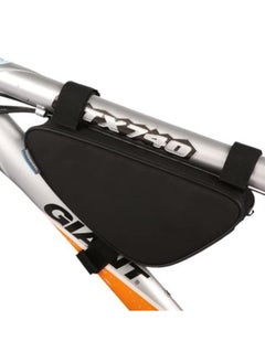 Generic Bike Triangle Frame Bag Bicycle Cycling Storage Top Tube Front Pouch Saddle Bag for Road Mountain Bikes Adjustable Velcro Straps Water Resistant Polyester Zippered Pocket for Phone Wallet Keys Tools  - Image 5