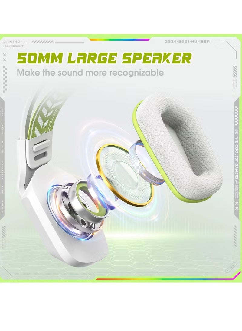 أونيكوما سماعة الألعاب السلكية X13 RGB مع ميكروفون وإضاءة - Image 3