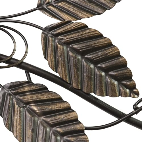 POBKING Enchanting Leaves Wall Art - Metal Leaves & Flowers Over Door, Black Metal, The Door Wall Decor - Image 5