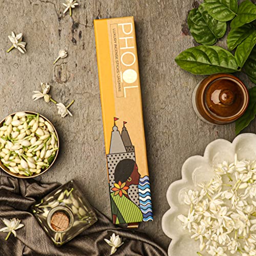 Phool Luxury Incense Classic Collection Combo Pack – Natural Agarbatti Sticks (Jasmine, Tulsi, Patchouli & Vetiver), 160 Organic Charcoal-Free Agarbatti, Pack of 4, Pooja & Meditation - Image 5
