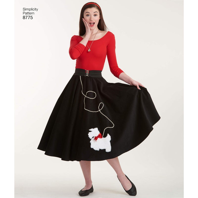 سيمبليسيتي تنورة Simplicity 8775 للسيدات من الخمسينيات من طراز Rockabilly Poodle بنمط الخياطة مقاسات 14-22 - Image 2