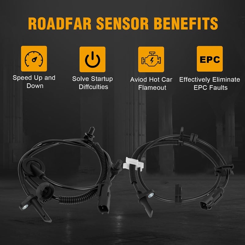 ROADFAR مجموعة حساسات سرعة العجلات ABS من ROADFAR مكونة من 4 قطع لسيارات بويك إنكلايف، شيفروليه ترافيرس، جي إم سي أكاديا، وساتورن أوتلوك - Image 2