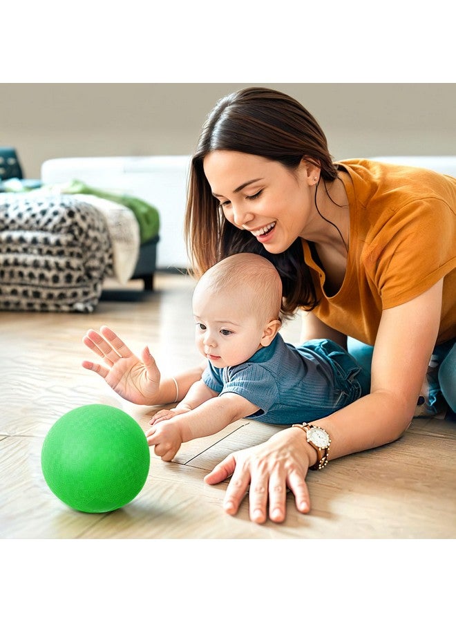 Shindel كرات ملعب شيندل 6 قطع مع مضخة هواء، كرة دودج قابلة للنفخ بحجم 5 بوصات للأطفال في الداخل والخارج - Image 5