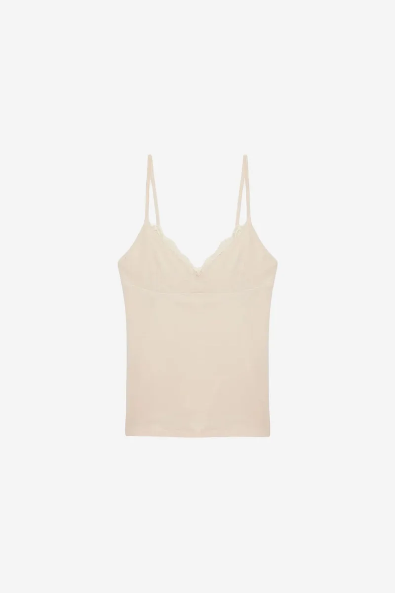 DILVIN Lace V-Neck Sleeveless Cami Blouse