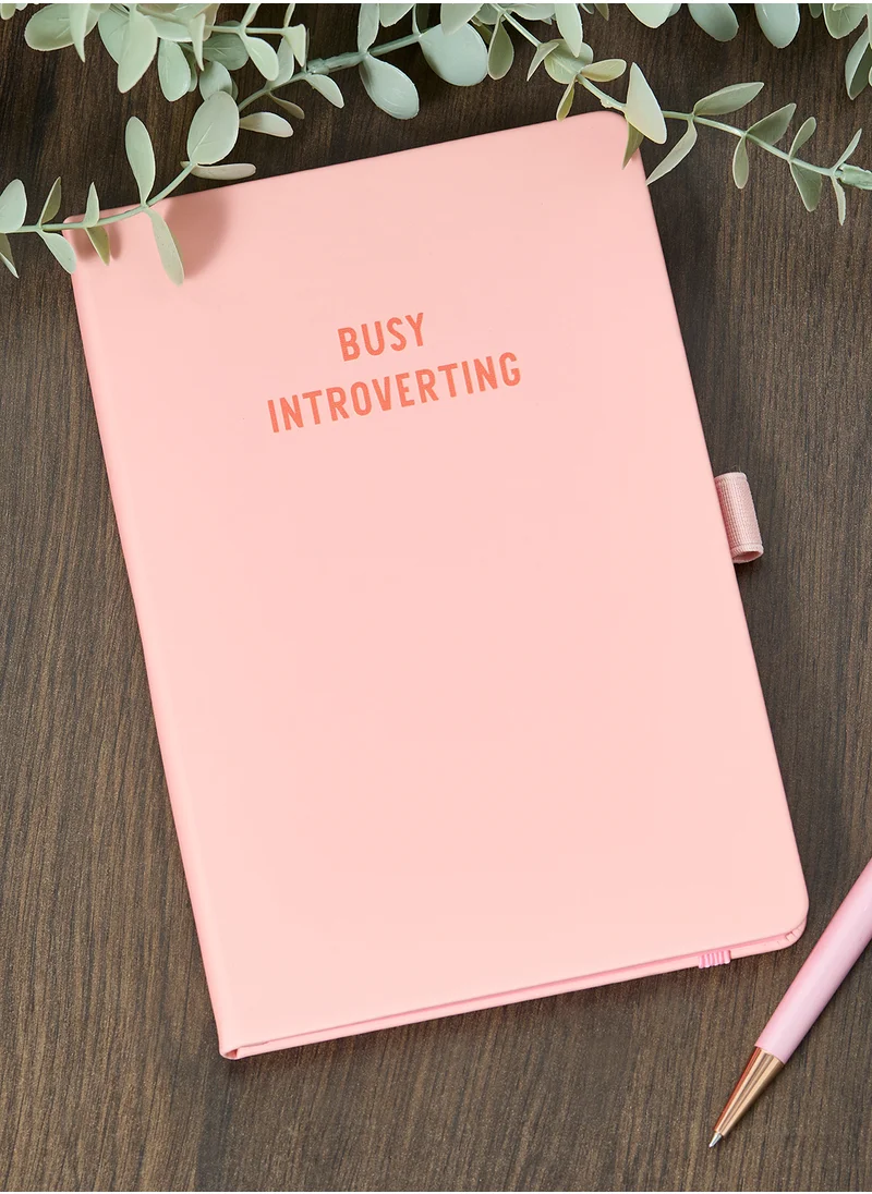 فلامنجو كاندلز Busy Introverting Pink & Red Personalised Notebook