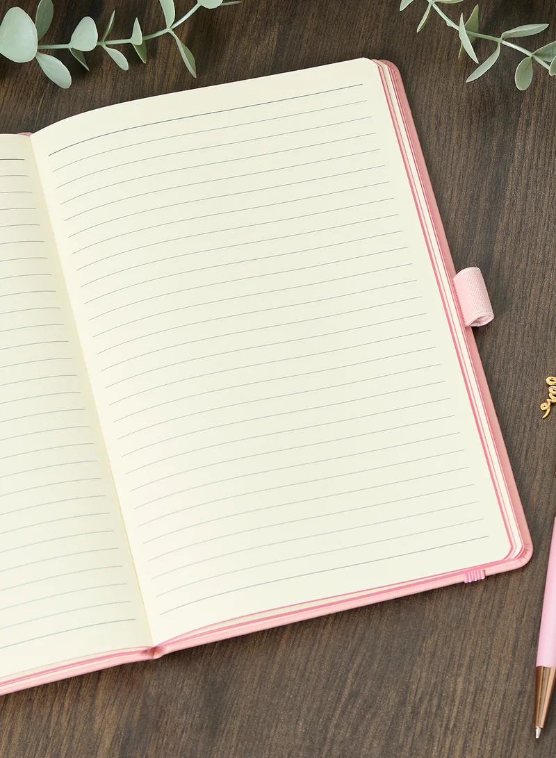 Flamingo Candles Pink Journal Notebook Trendy Design