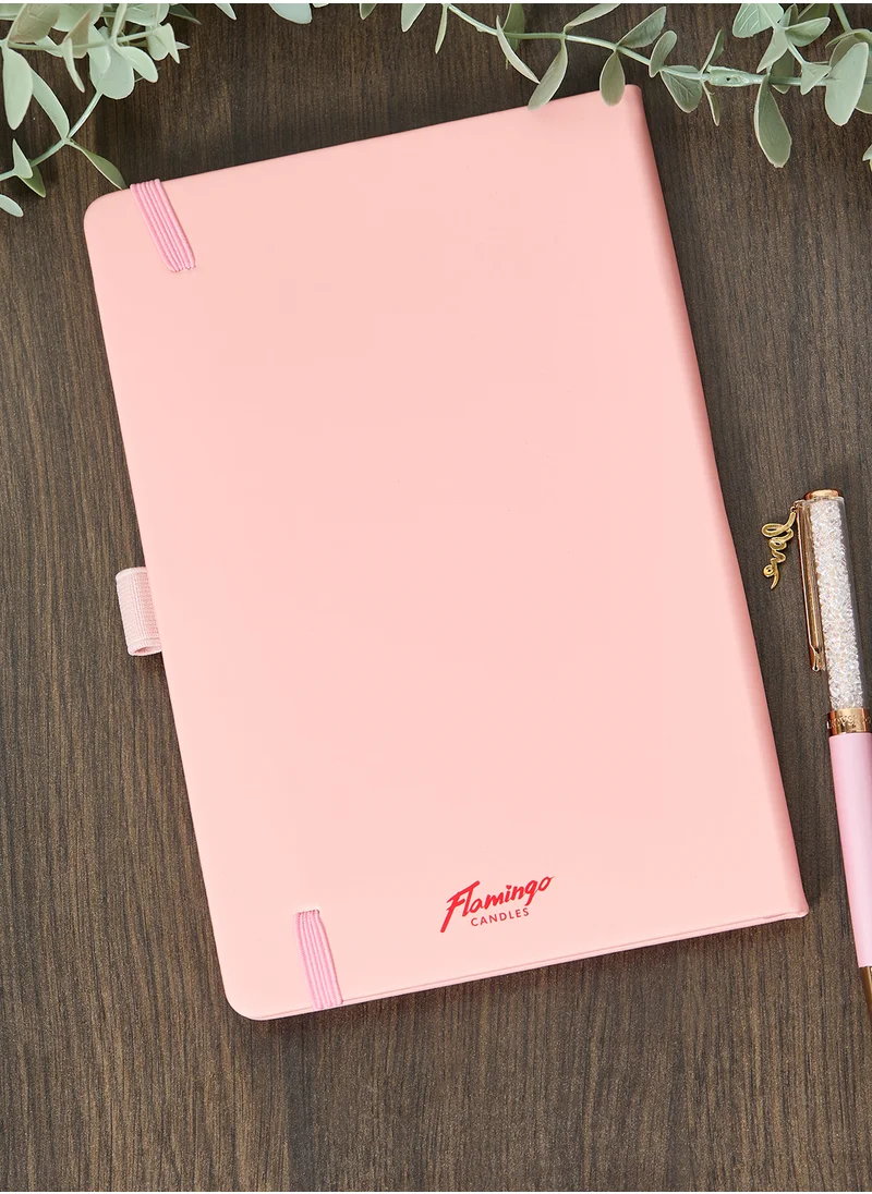 فلامنجو كاندلز Busy Introverting Pink & Red Personalised Notebook