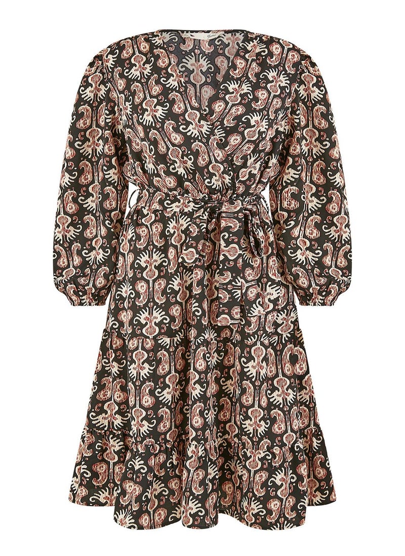 يامي فستان طويل بأكمام مطبوعة - Image 3