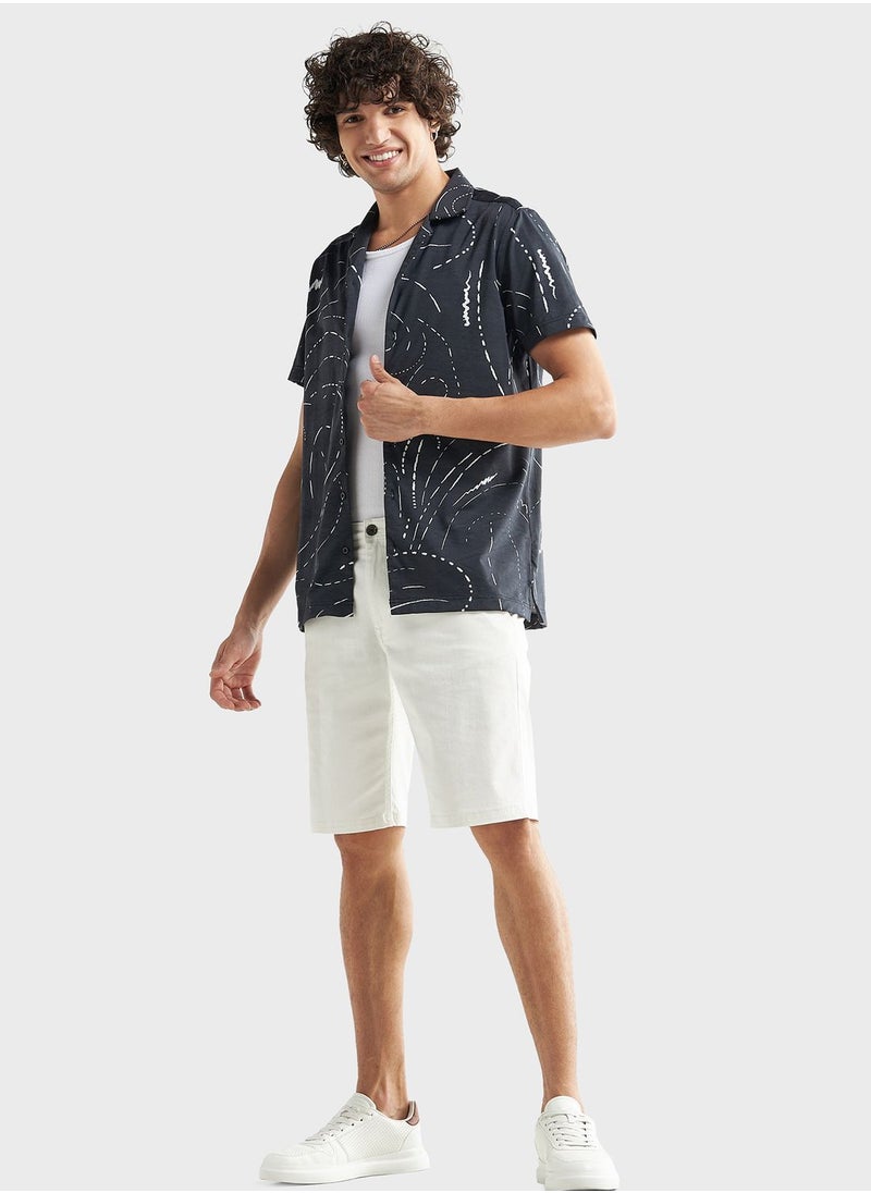 FAV - Printeded Camp Collar Shirt - Image 1