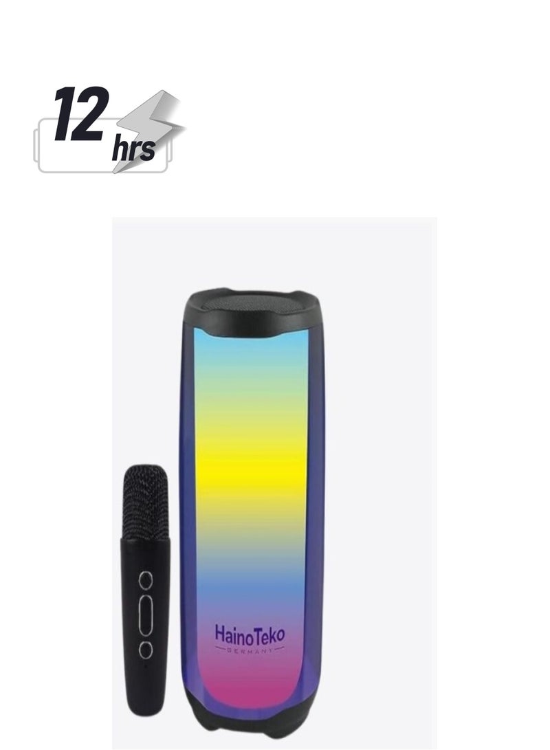 Haino Teko Haino Teko MK78 Portable Bluetooth Speaker with Wireless Mic Black - Image 1