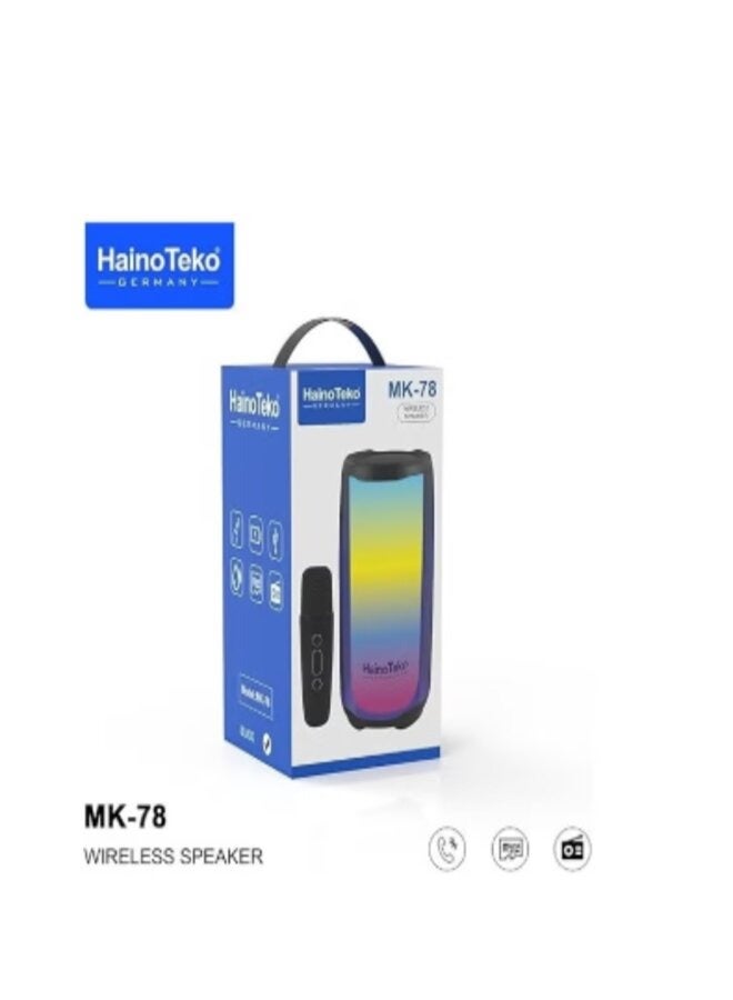 Haino Teko Haino Teko MK78 Portable Bluetooth Speaker with Wireless Mic Black - Image 3