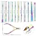 Mudder 12 Pieces Cuticle Nippers Cuticle Pusher Ingrown Nail Kit Triangle Nail Polish Remover Nail Cleaner Fork Nail File Lifter Cuticle Peeler Scraper for Fingernail Toenail Manicure(Rainbow) - Image 3