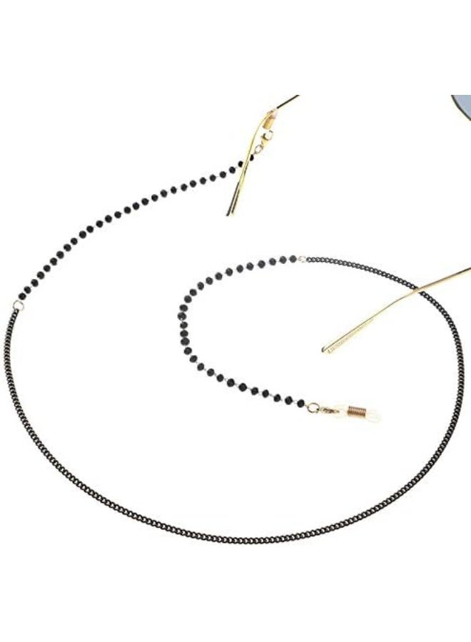 Glasses Neck Strap Chain Acryl Crystal Black Beads Eyeglasses Necklace - Image 2