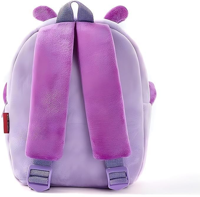 Frantic Kids Velvet School Bag Plush Cute Backpack Baby Girl Preschool Travel Bags Ideal for Baby Girl & Boy Picnic Carry Travelling Bags (2-5 Years) - Image 3