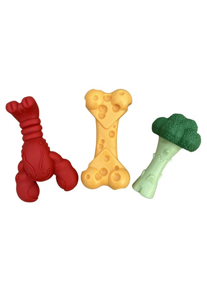Nylabone Power Chew Dog Chew Toy Pack Bundle  Fun & Cute Dog Toys For Aggressive Chewers, Tough Dog Toys, Lobster, Cheese, And Broccoli Shapes, Large/Giant (3 Count)  - Image 1