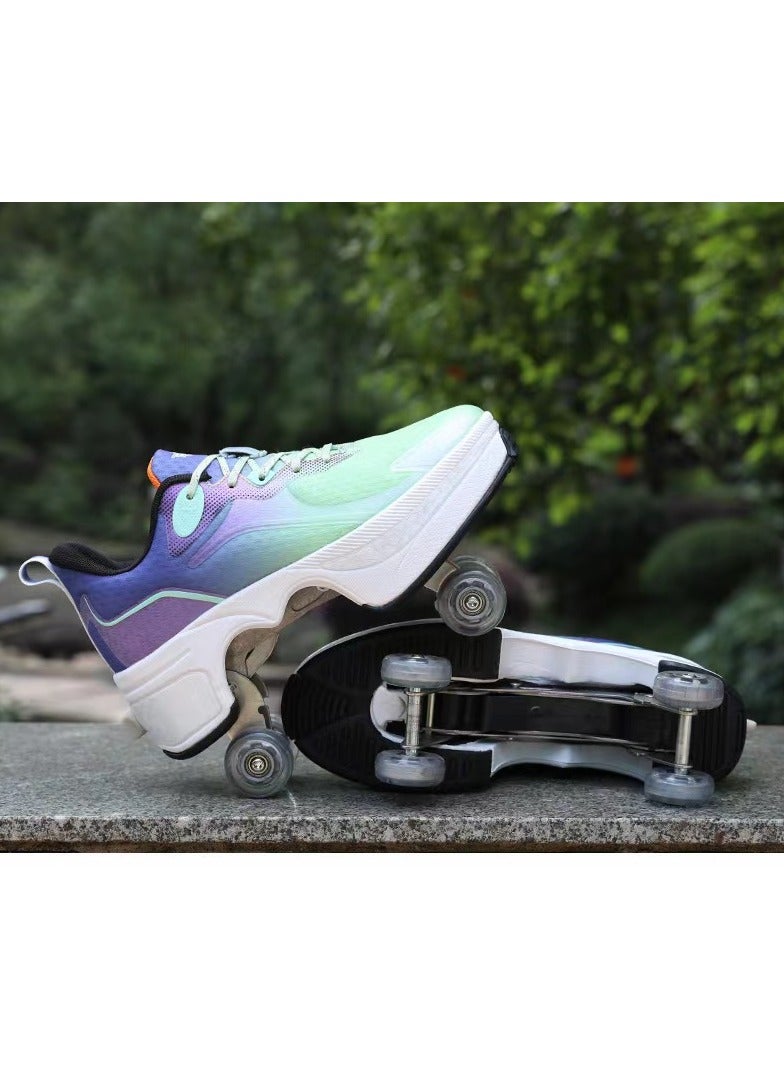 Loquat New sports four-wheel dual-use roller skates and walking shoes - Image 3