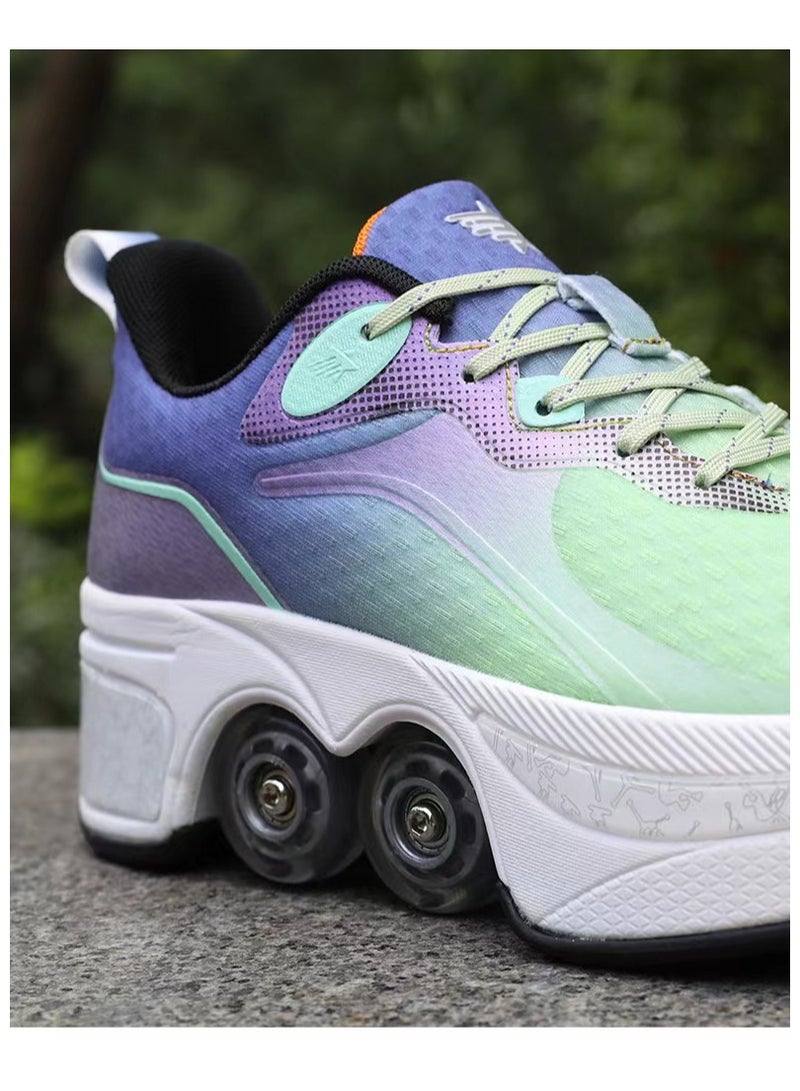 Loquat New sports four-wheel dual-use roller skates and walking shoes - Image 4