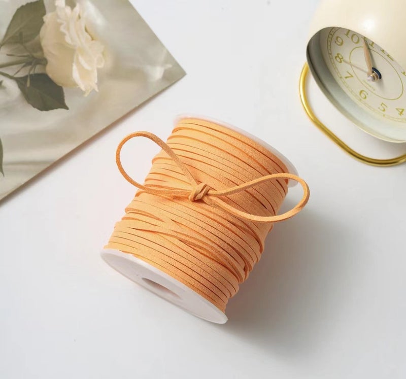 【Deerskin Rope about 45.1m Rolls】 Flower Cake Gift Box Packaging Rope Deerskin Velvet Rope DIY Gift Rope Binding - Image 1