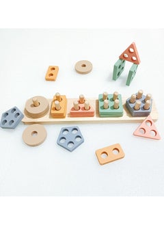 Generic Montessori Toys for 1 2 Year Old Girl Boy, Toddler Toys Age 1-2, 1 2 Year Old Girl Boy Birthday Gifts, Education Toddler Puzzles for Wooden Toys Ages 1-3, Stacking Block Toys for Toddlers 1-3  - Image 3
