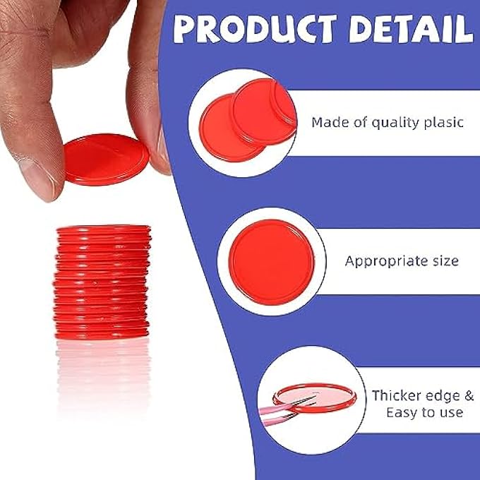 ROUND CHIP LEARNING TOYS, 160 / SET OF 4-COLOR ROUND CHIP COUNTING TEACHING PROCESS DECORATION, PLASTIC COUNTING CHIP MATHEMATICS - Image 4