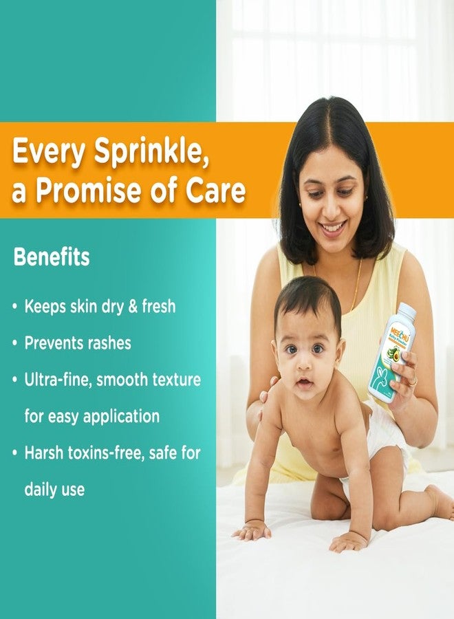 Meechu Baby Powder 100g Pack of 2 | Aloe Vera & Avocado Baby Powder | Gentle Moisture Protection for Soft & Fresh Baby Skin | Hypoallergenic, Paraben & Colour Free - Image 3