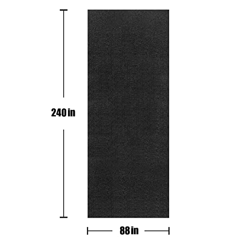 LINLA Premium Absorbent Oil Mat Contains Liquid Garage Floor Mat, Reusable, Washable, Protects Garage Floor or Driveway Surface, Shop,Parking, 7.4 ft x 20 ft Black - Image 2