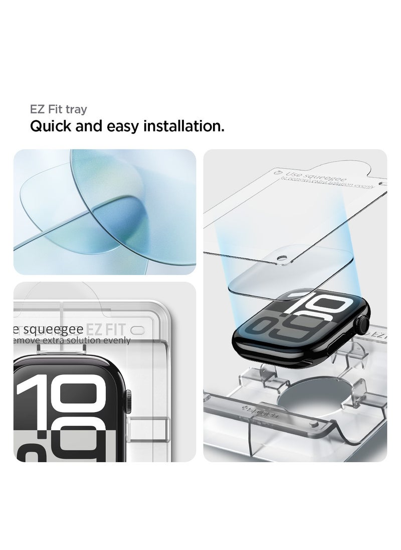 Spigen Elite Shield EZ Fit Apple Watch Series 10 (46mm) Screen Protector Flexible Film [2 PACK] with Auto Align Install Kit  - Image 3