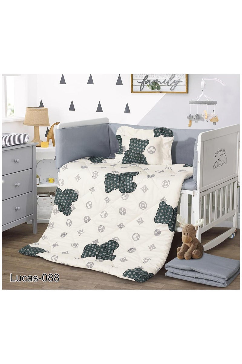 Hours Luxury Newborn Bedding Set – 5 Pieces with Protective Bumpers for Your Baby, Elegant Design & Ultimate Comfort