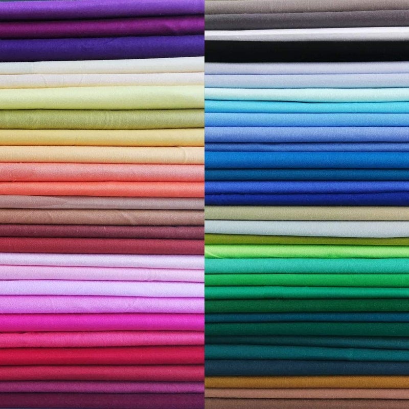 50pcs 8 x 8 inches Multicolor Cotton Fabric Bundle Squares for Quilting Sewing Precut Fabric Squares for Craft Patchwork
