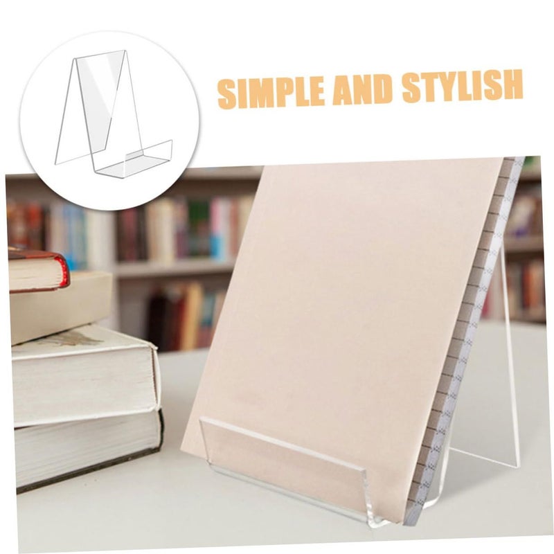 Acrylic Book Stand Display Holder 3pcs Sturdy Easel for Office Desk Artwork Display - Image 4