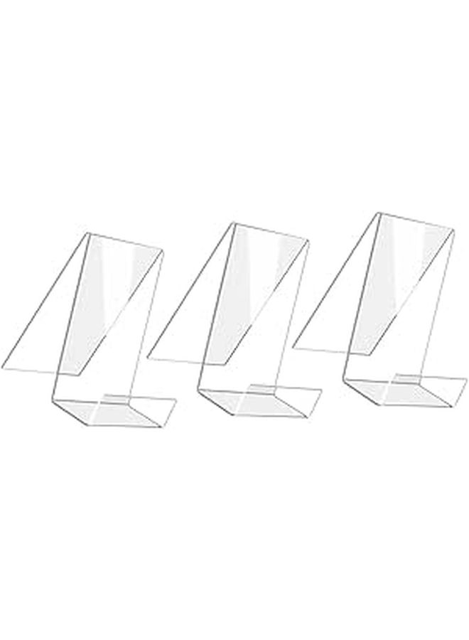 Acrylic Book Stand Display Holder 3pcs Sturdy Easel for Office Desk Artwork Display - Image 1
