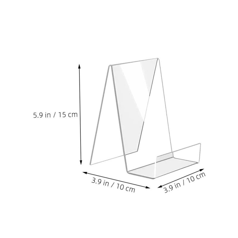 Acrylic Book Stand Display Holder 3pcs Sturdy Easel for Office Desk Artwork Display - Image 3