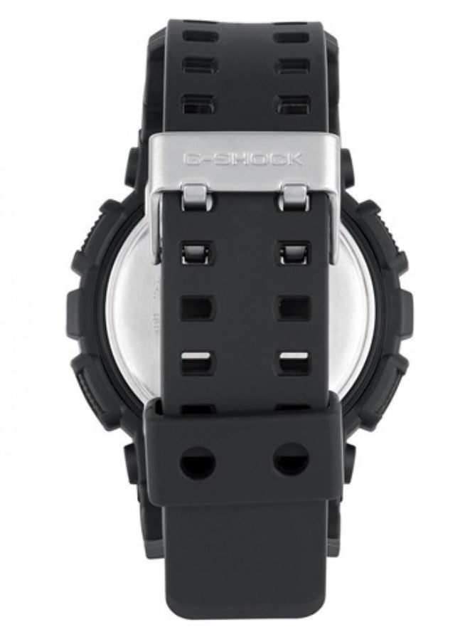 CASIO Casio G-Shock Black Samurai Dual Display Large Dial Sports Waterproof Watch Night Knight GA-100-1A - Image 5