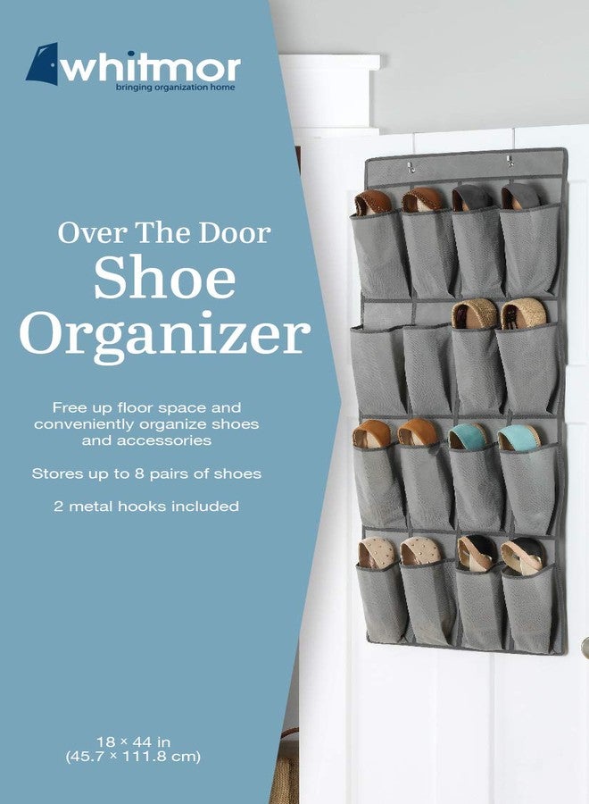 Whitmor 16 Pocket OTD Shoe Organizer Gray - Image 4