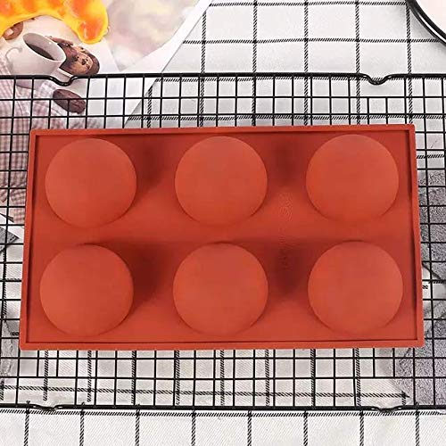 Grizzly 1 Pc 6 Cavity Round Silicone Mould for Handmade Soap, Cake, Jelly, Pudding, Chocolate, Dessert etc (6 pcs Round Mould) - Image 4