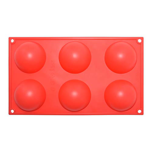 Grizzly 1 Pc 6 Cavity Round Silicone Mould for Handmade Soap, Cake, Jelly, Pudding, Chocolate, Dessert etc (6 pcs Round Mould) - Image 1