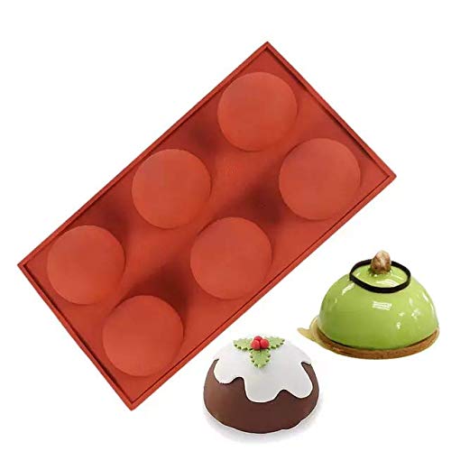 Grizzly 1 Pc 6 Cavity Round Silicone Mould for Handmade Soap, Cake, Jelly, Pudding, Chocolate, Dessert etc (6 pcs Round Mould) - Image 2