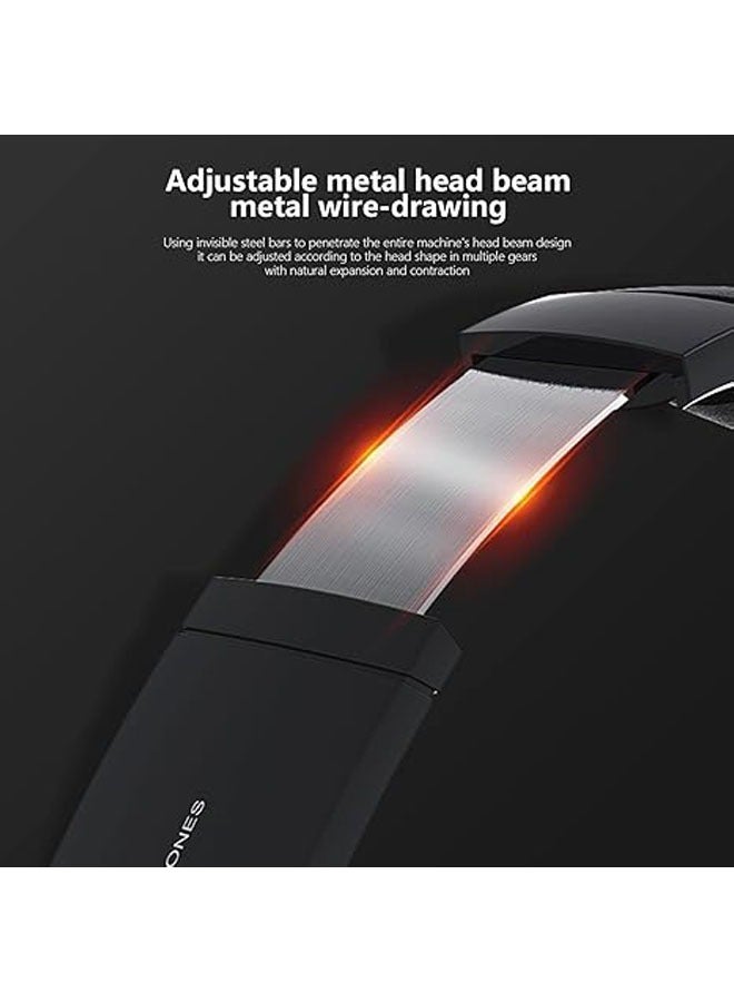 general Game Bluetooth 5.3 wireless headphones, foldable music and sports headphones, built-in microphone, IPX4 waterproof headphones, PC game noise reduction - Image 3