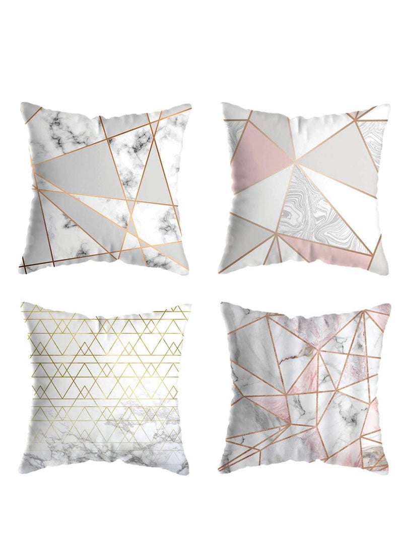Excefore Pillow Covers, 18x18 inch for Home Decor Set of 4 Throw Pillow of 4 for Bed, Sofa, Couch, Soft Accent Cushion Cases  - Image 1