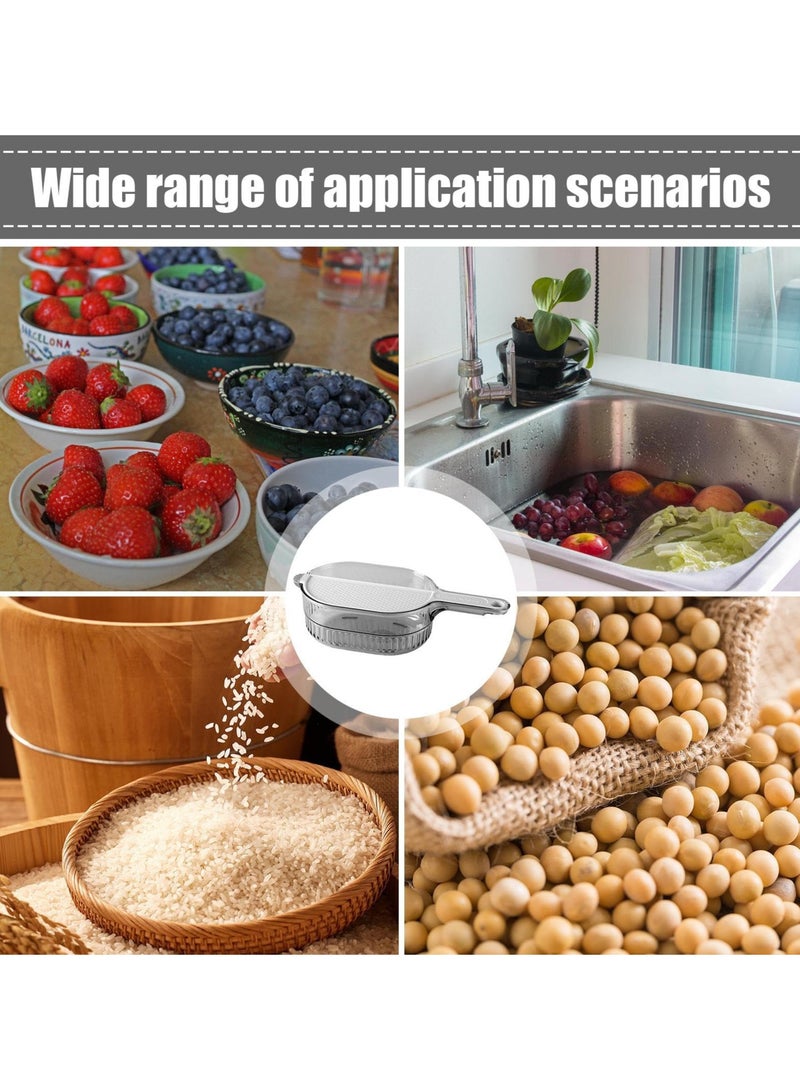 SYOSI With Handle Rice Washer, Quinoa Strainer Rice Washing Bowl Vegetable Fruit Pasta Strainer Kitchen Colander, Mulfunctional Draining Washer, for Food Fruit and Vegetables Cleaning Storage - Image 4