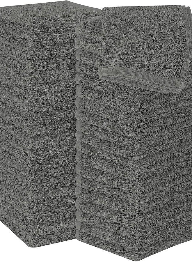Simpli-Magic Towels, 12”x12” Washcloths, Gray 24 Count - Image 1