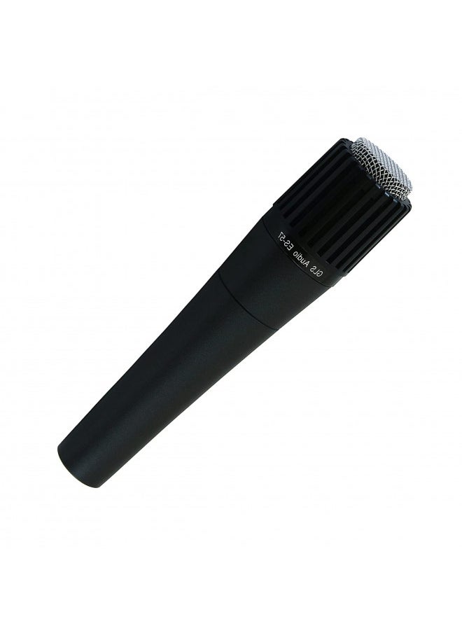 GLS Audio - GLS Audio Instrument Microphone ES-57 & Mic Clip - Professional Series ES57 Dynamic Cardioid Mike Unidirectional - For Instruments, Drums, Percussion, Vocals, and more - Image 1
