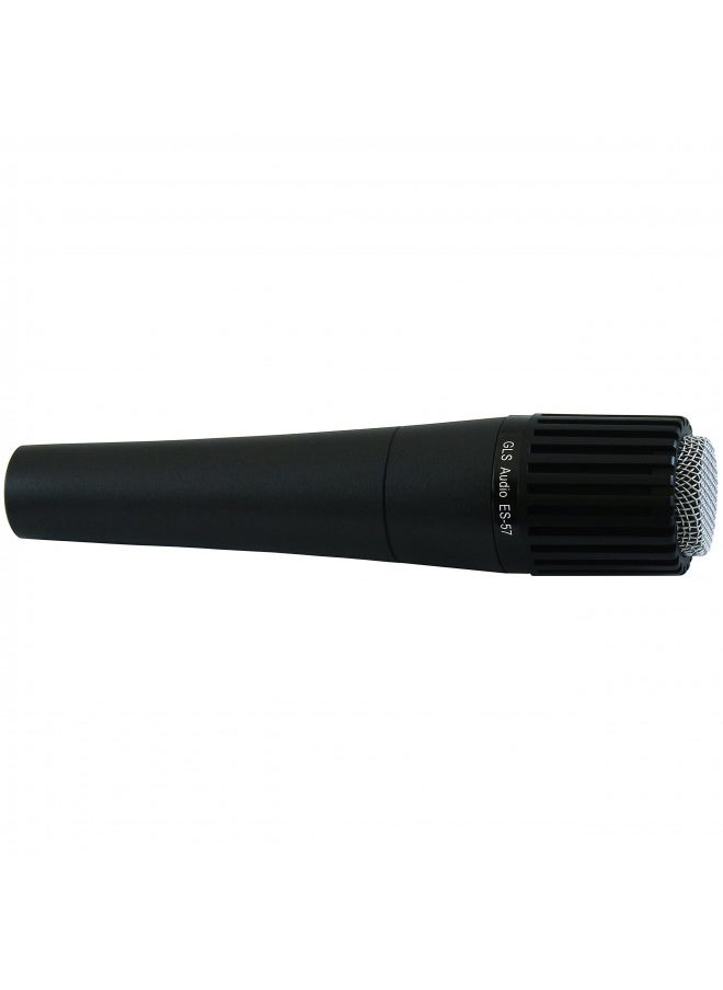 GLS Audio - GLS Audio Instrument Microphone ES-57 & Mic Clip - Professional Series ES57 Dynamic Cardioid Mike Unidirectional - For Instruments, Drums, Percussion, Vocals, and more - Image 1