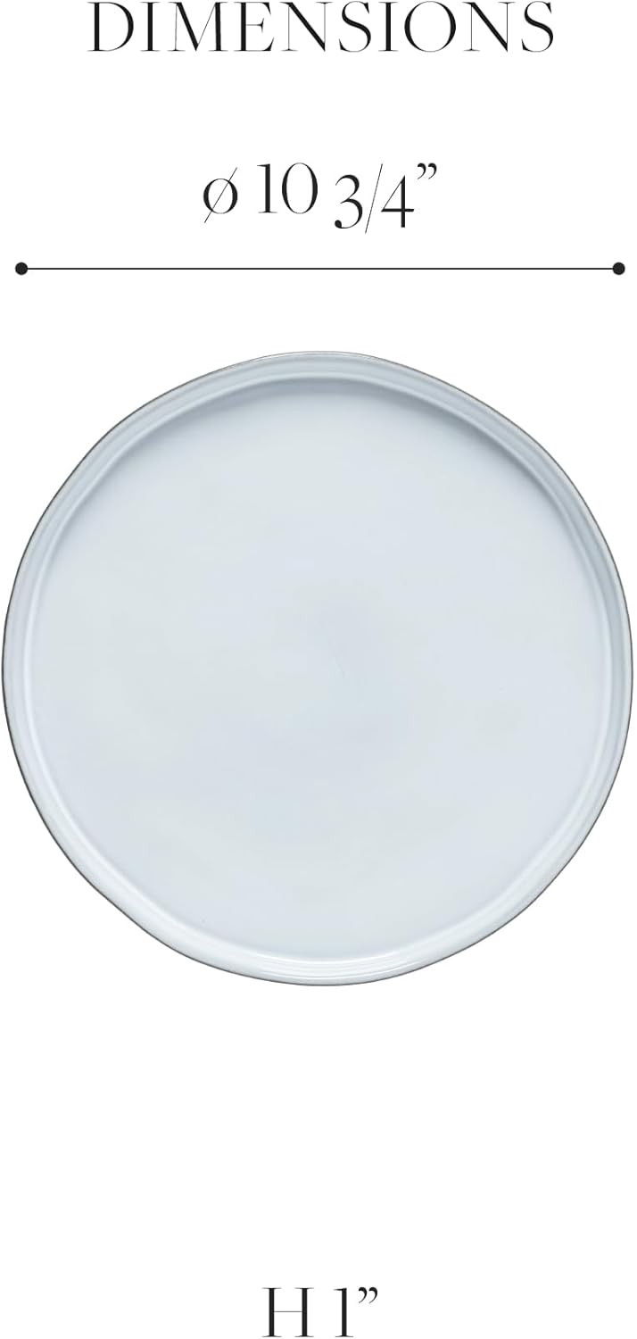 Costa Nova Ceramic Stoneware 11 Dinner Plate  Lagoa Eco Gres Collection White  Microwave  Dishwasher Safe Dinnerware  Food Safe Glazing  Restaurant Quality Tableware - Image 2