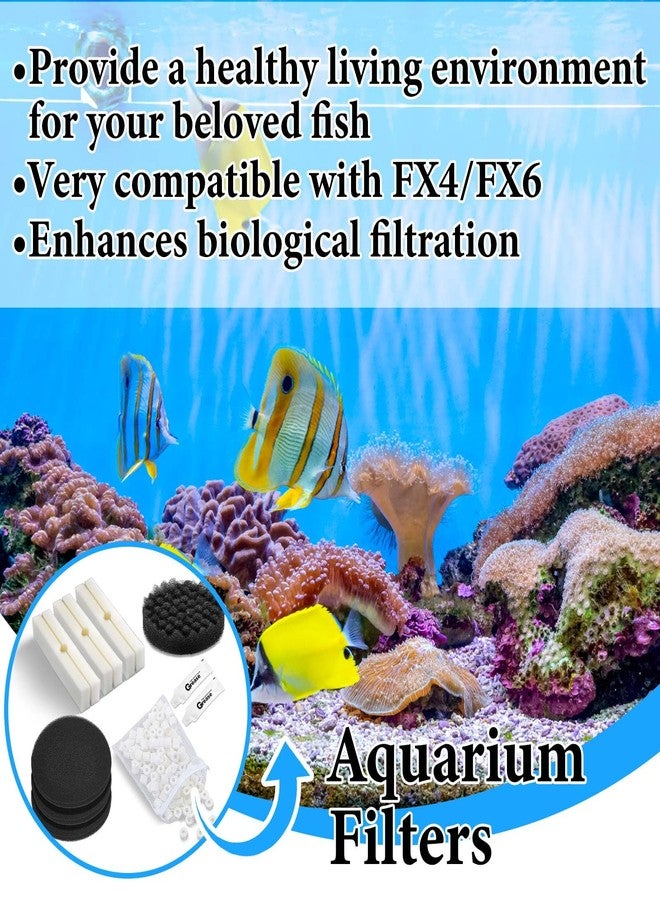 Threlaco 18 Pcs Replacement Filter Media Kit Compatible with Fluval Fx4/fx5/fx6 Aquarium Filters Including Biological-Foam Pads, Biological-Foam Block, Media, Carbon Foam Pad, Silicone Lube - Image 4